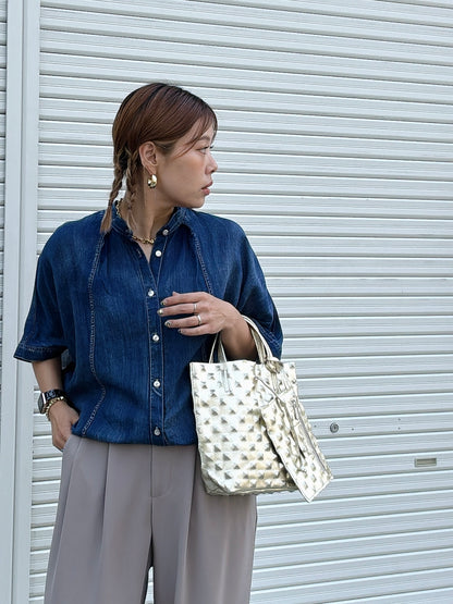 シアーデニムポンチョブラウス／CYNICAL