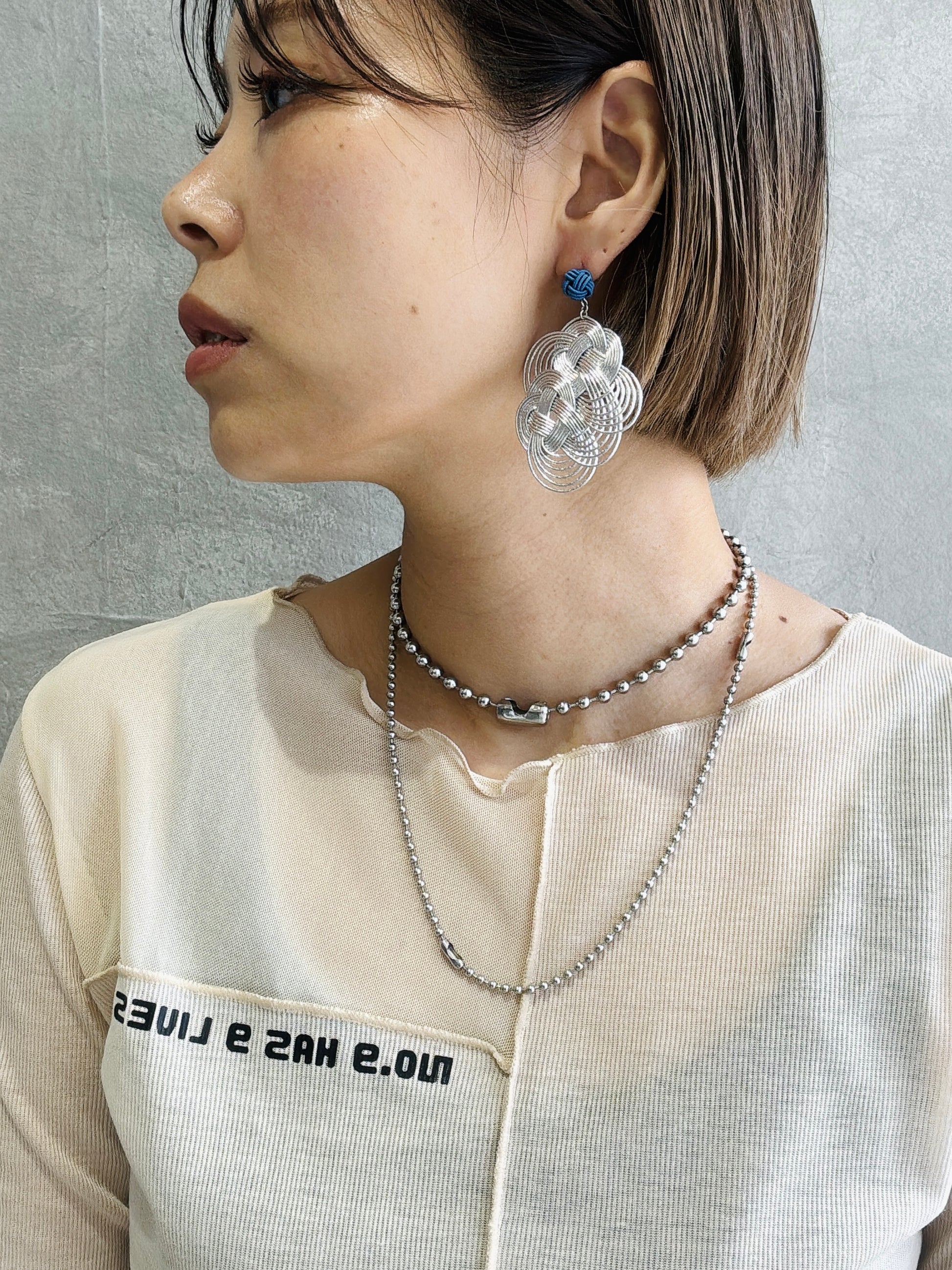 ５ミリボールチェーンチョーカー＆ブレスレットセット【ステンレス】／the Nines basic