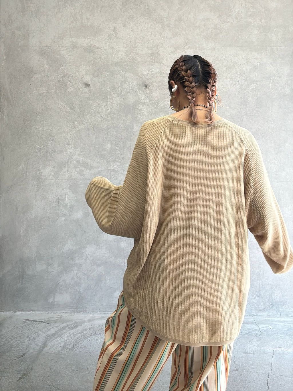 【再入荷】ワッフルドルマンロンT／flamingo firm