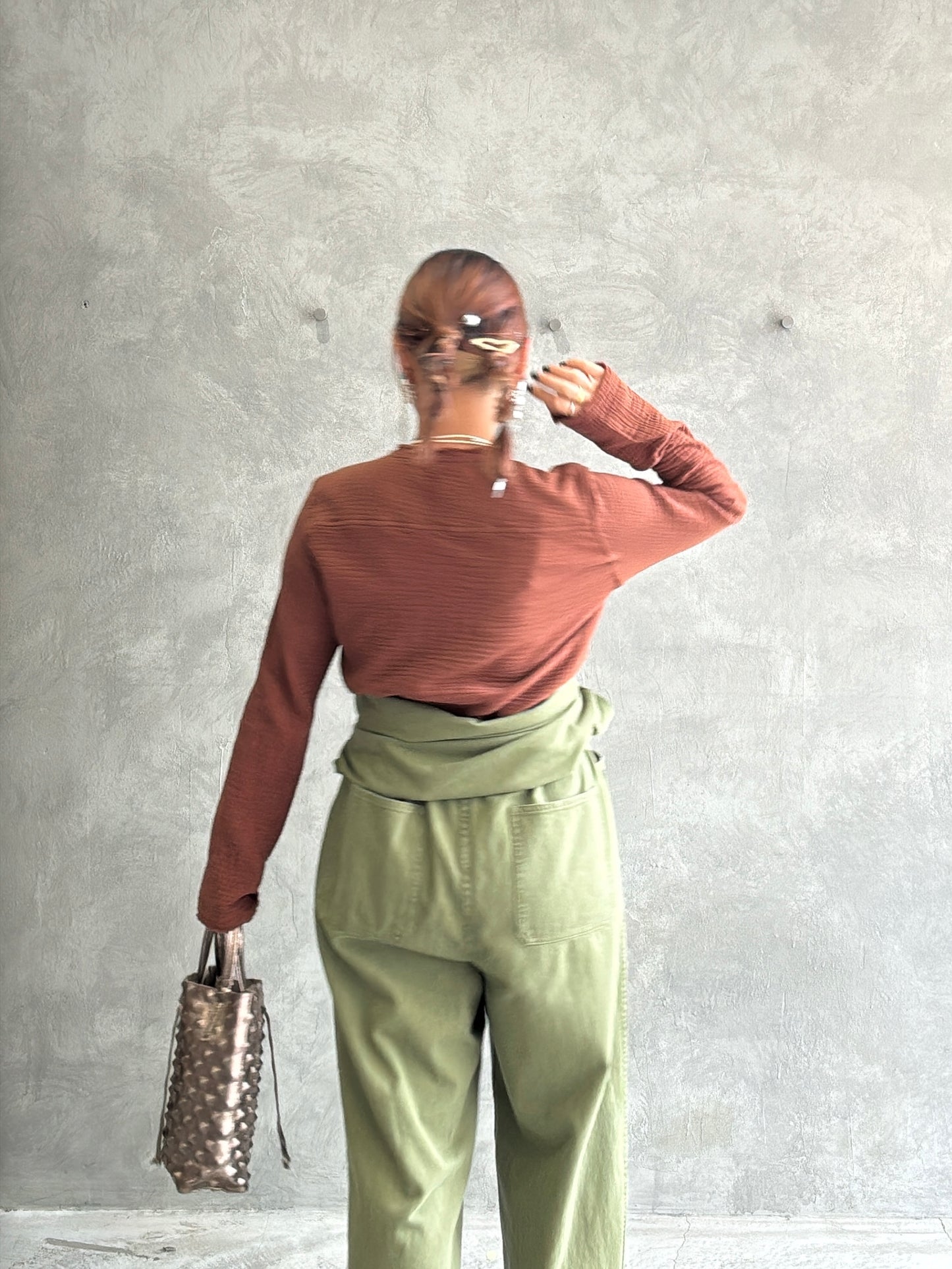 ダブルガーゼノーカラーシャツ／LE MÉLANGE