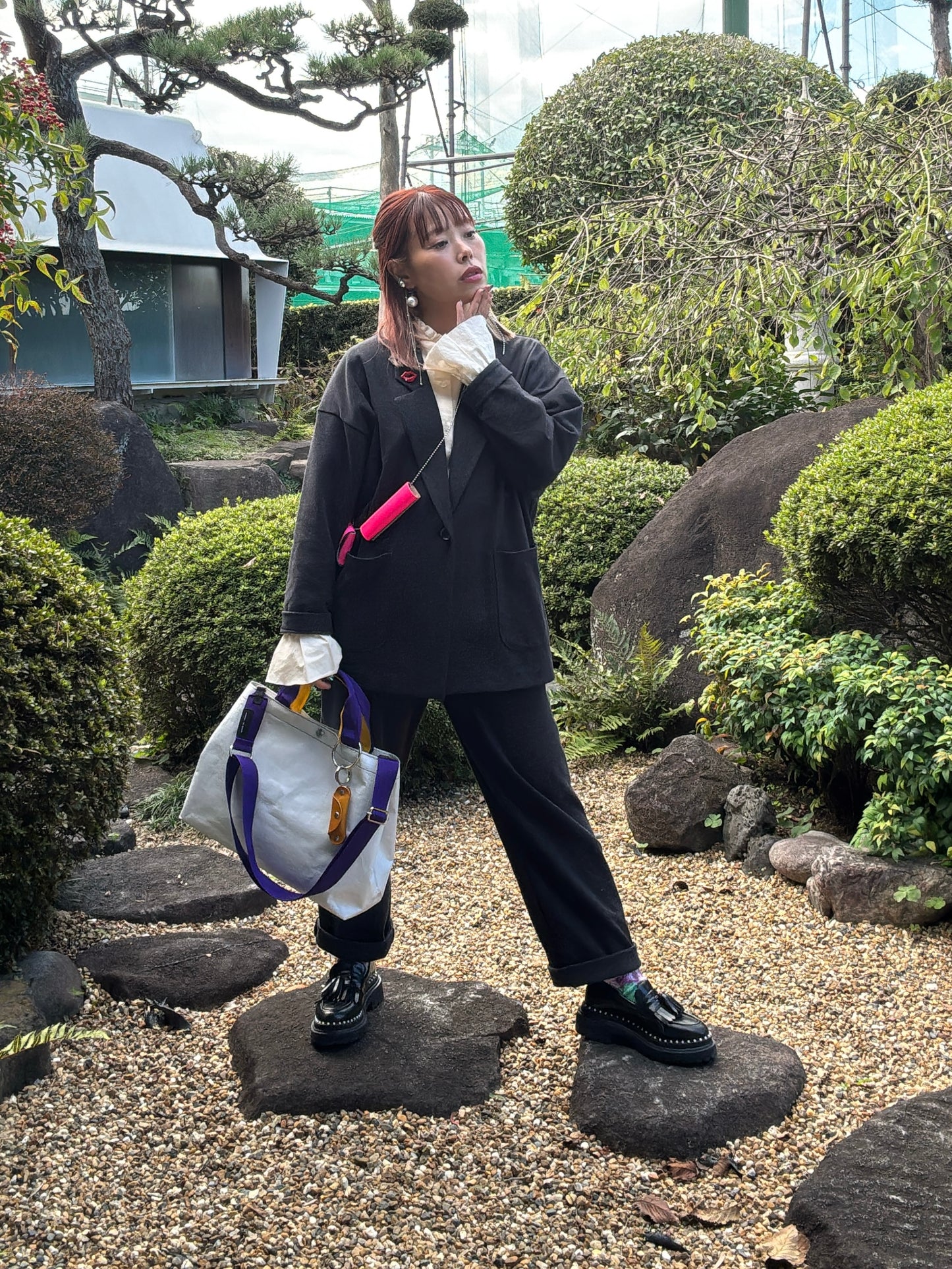 【予約販売】パープル×イエロー（本体：ホワイト）／FACTORY OMOTO／BASIC TOTE