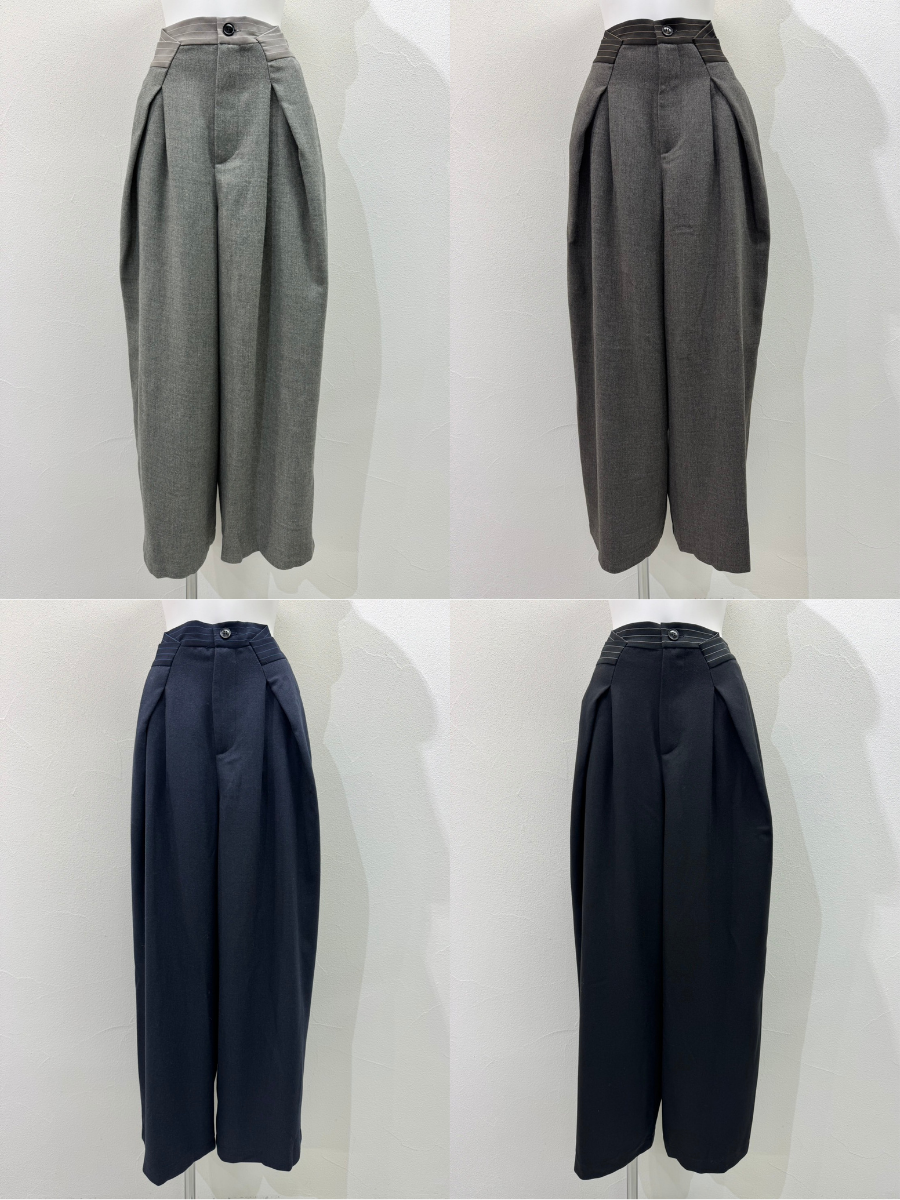 【予約⚡︎販売】タックベルトウーリーワイド／607531／CYAN tokyo／2026 AW#2