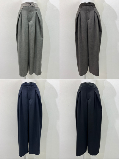 【予約⚡︎販売】タックベルトウーリーワイド／607531／CYAN tokyo／2026 AW#2