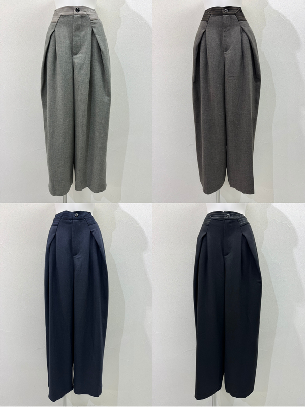 【予約⚡︎販売】タックベルトウーリーワイド／607531／CYAN tokyo／2026 AW#2