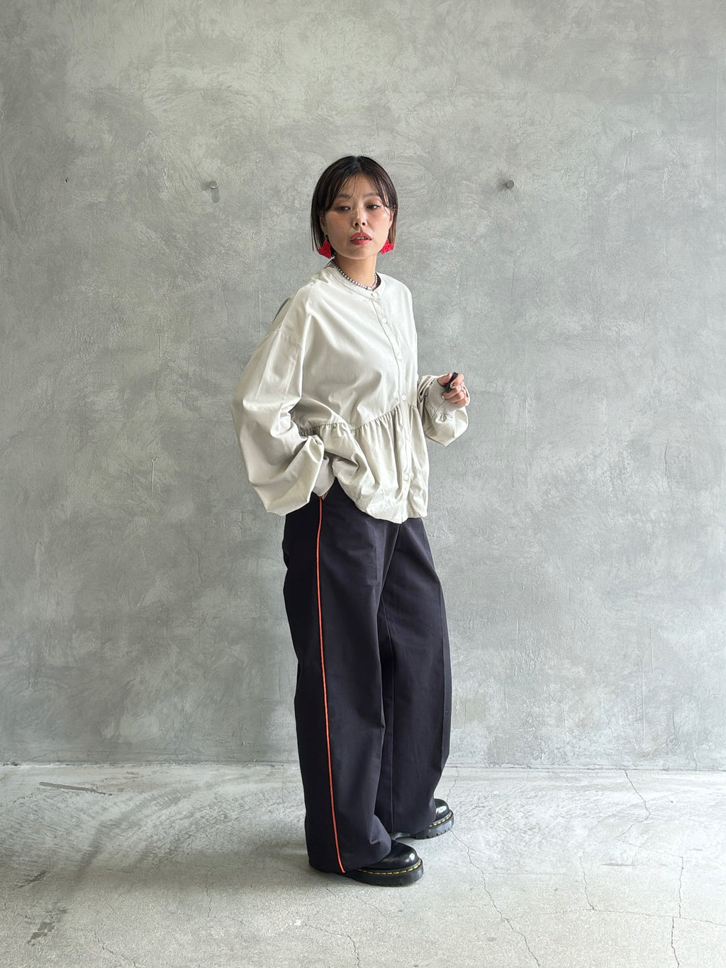 ラインコットンツイルパンツ／#8643503／LE MÉLANGE／2026 AW #1
