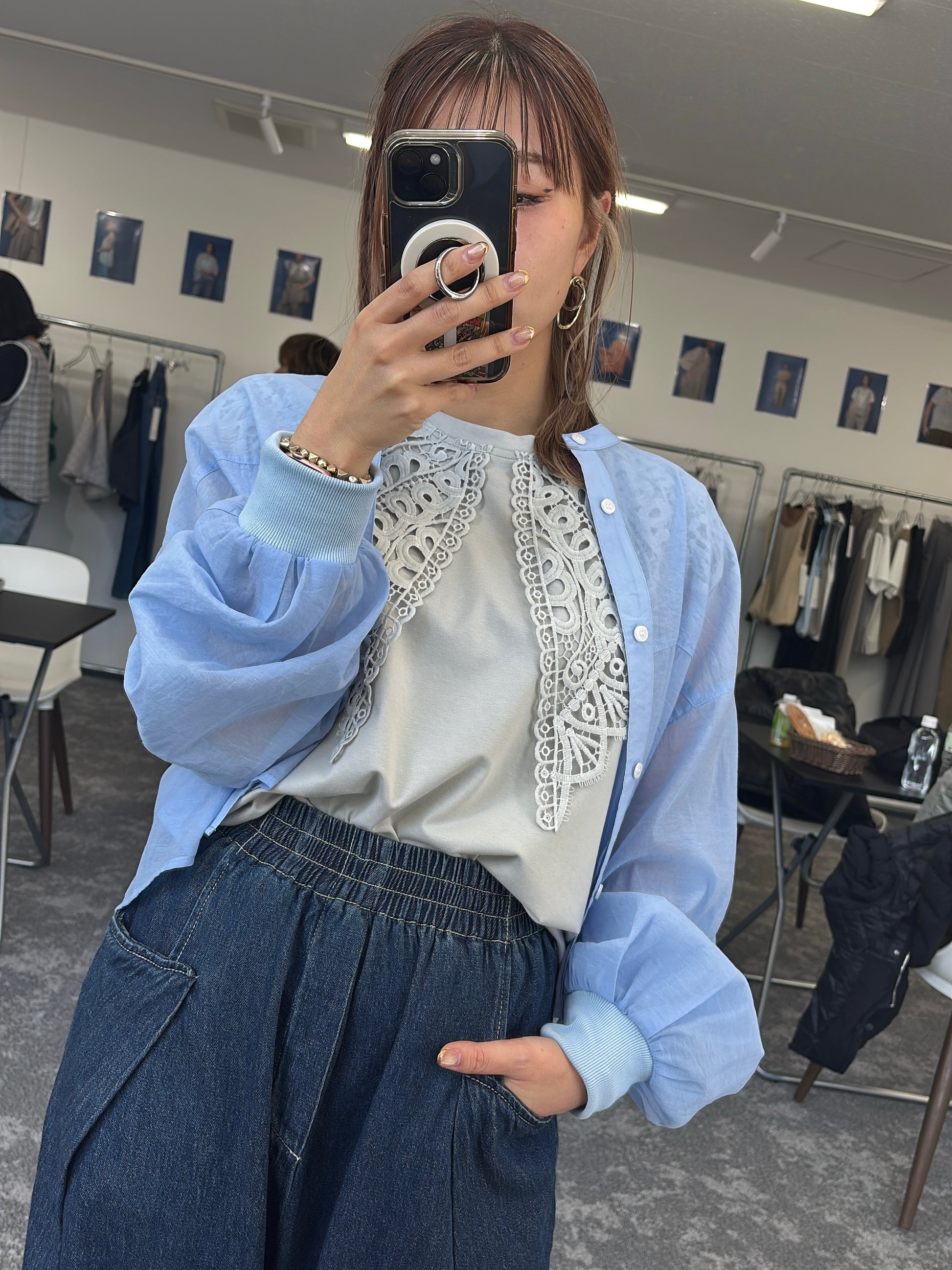 【予約販売】レースカラーノースリTOPS／601478／CYAN tokyo／2026 SS#2