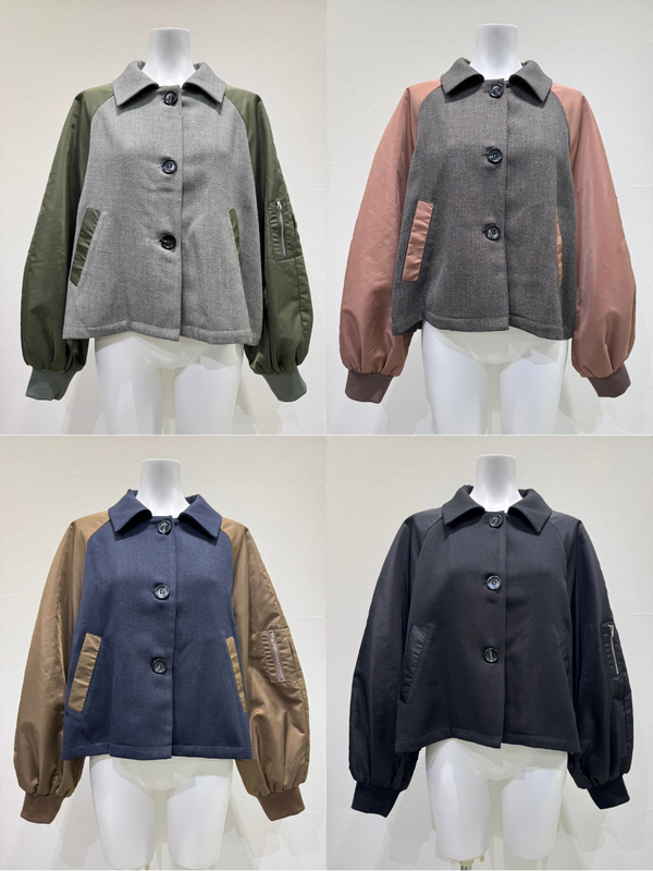 【予約⚡︎販売】ミリタリースリーブショートブルゾン／607529／CYAN tokyo／2026 AW#2
