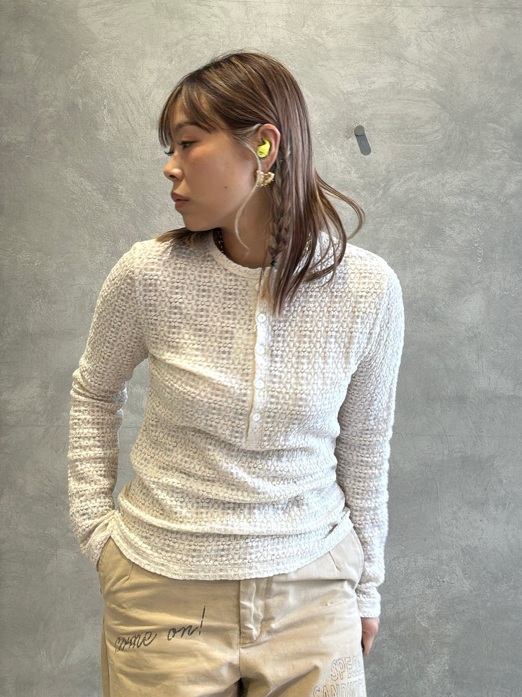 ヘンリーネックカットソー／8611002／LE MÉLANGE