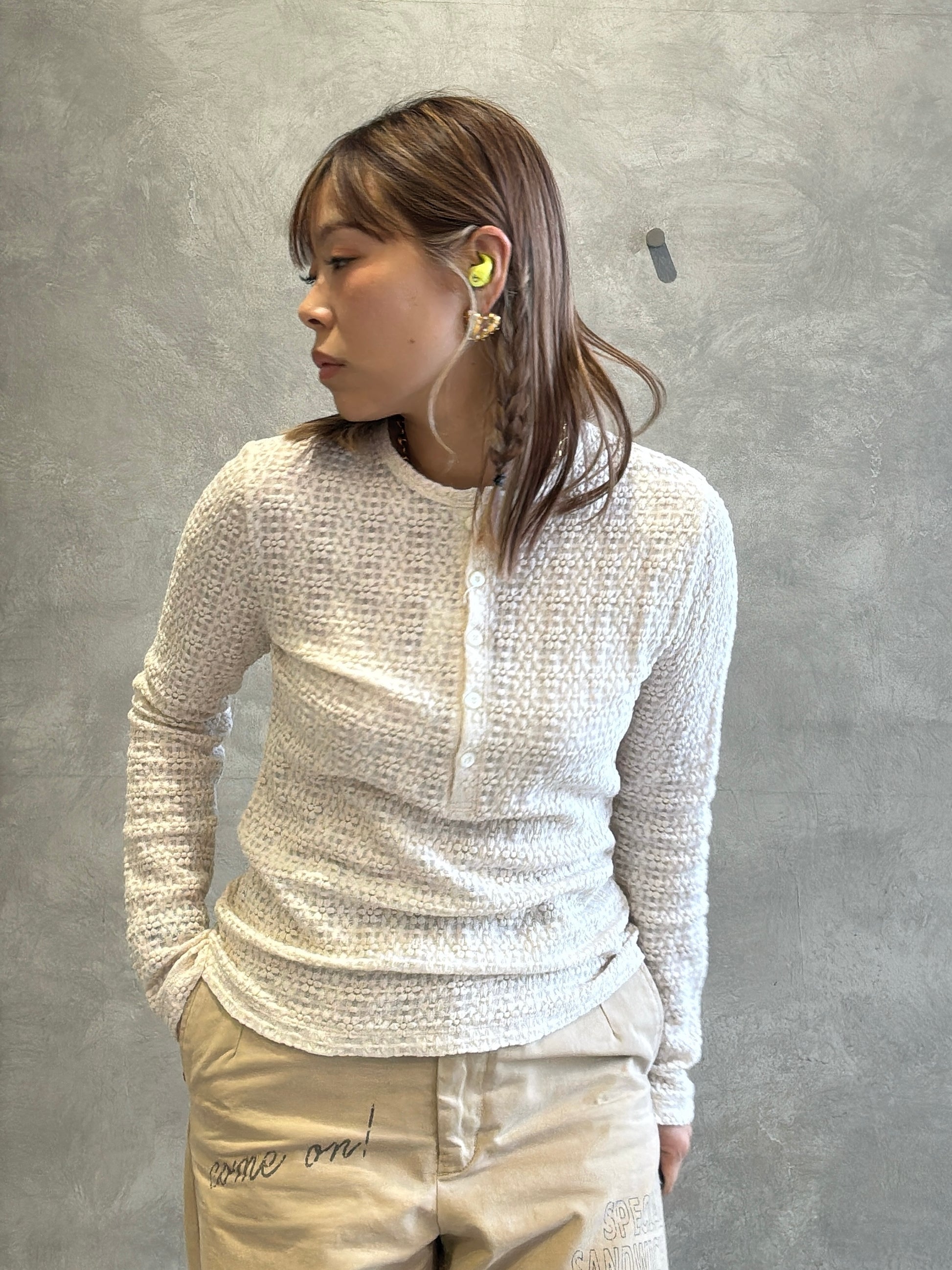 ヘンリーネックカットソー／8611002／LE MÉLANGE