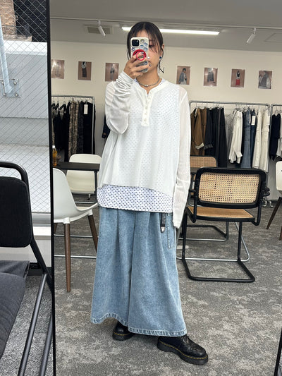 【予約⚡︎販売】デニムバギーガウチョパンツ／710571／CYAN TOKYO／2027SS #1