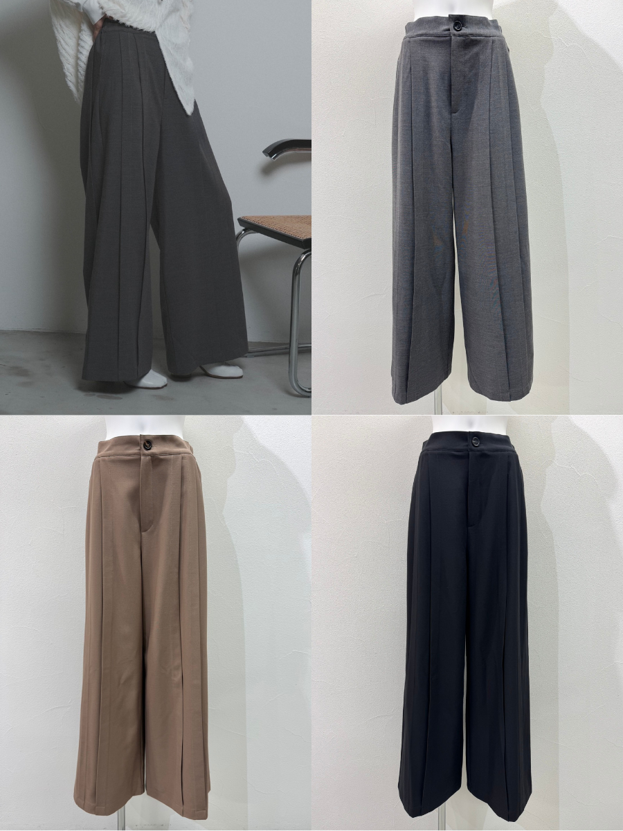 【予約⚡︎販売】エンドタックワイドパンツ／607527／CYAN tokyo／2026 AW#2