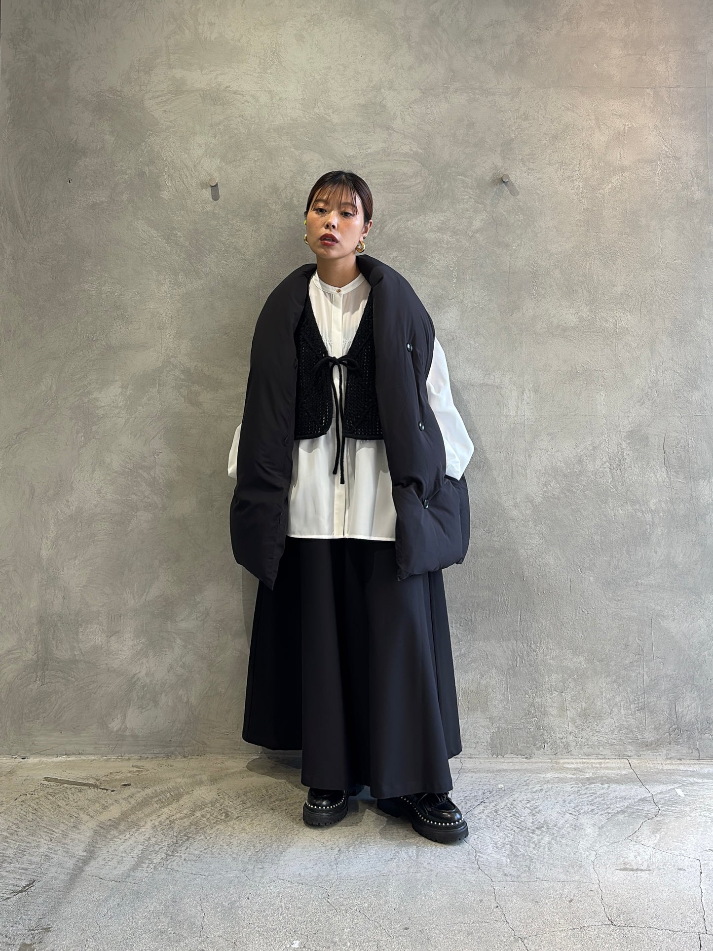 ラウンドヨークガウチョパンツ／CYAN tokyo