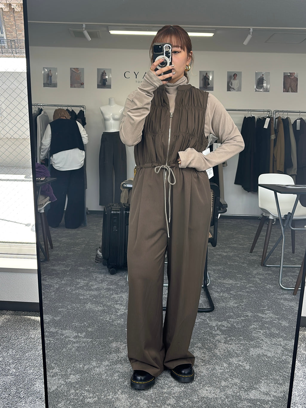 【予約⚡︎販売】ティアードスキッパーサロペット／604498／CYAN tokyo／2026 AW#1