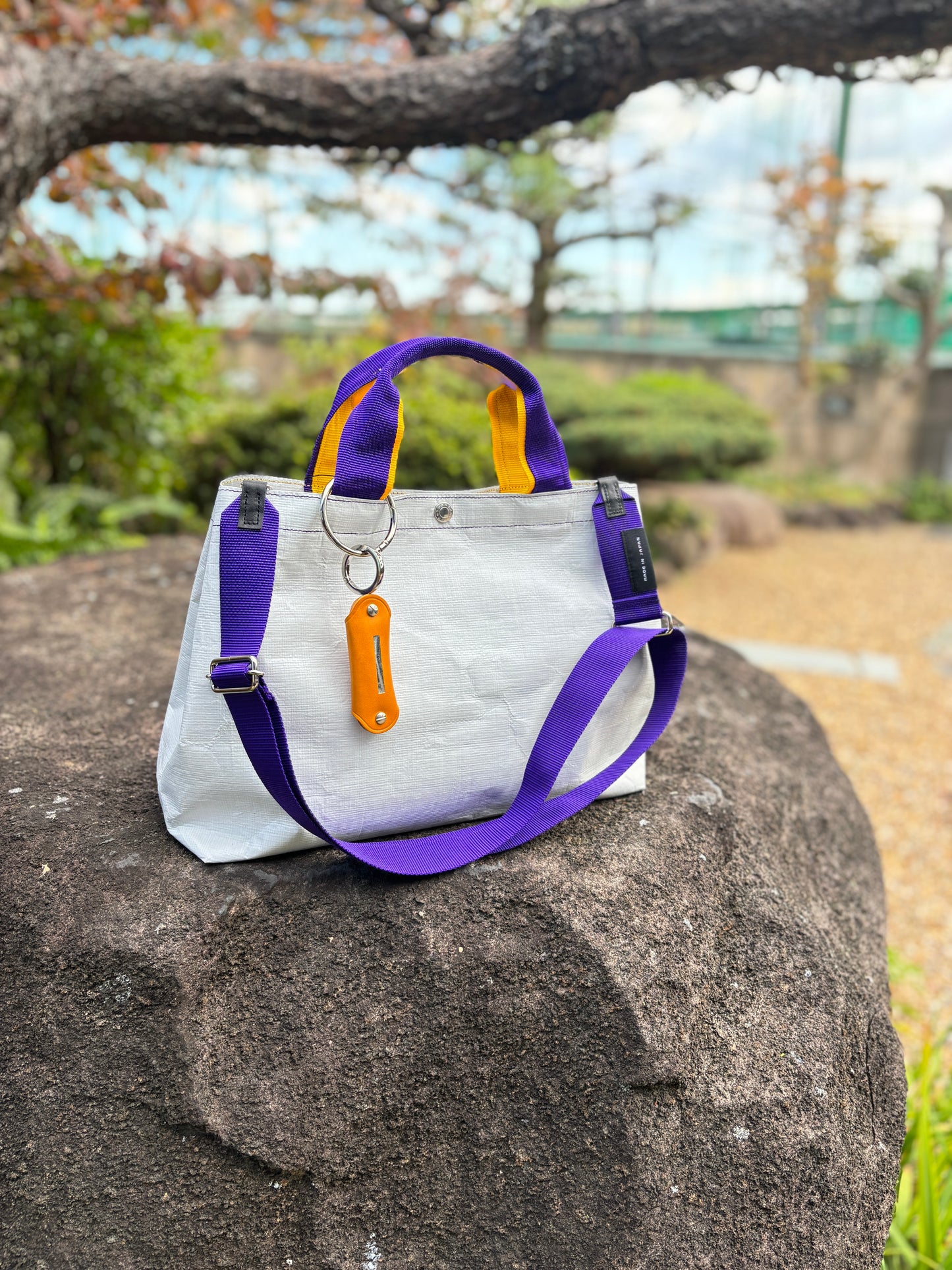 【予約販売】パープル×イエロー（本体：ホワイト）／FACTORY OMOTO／BASIC TOTE