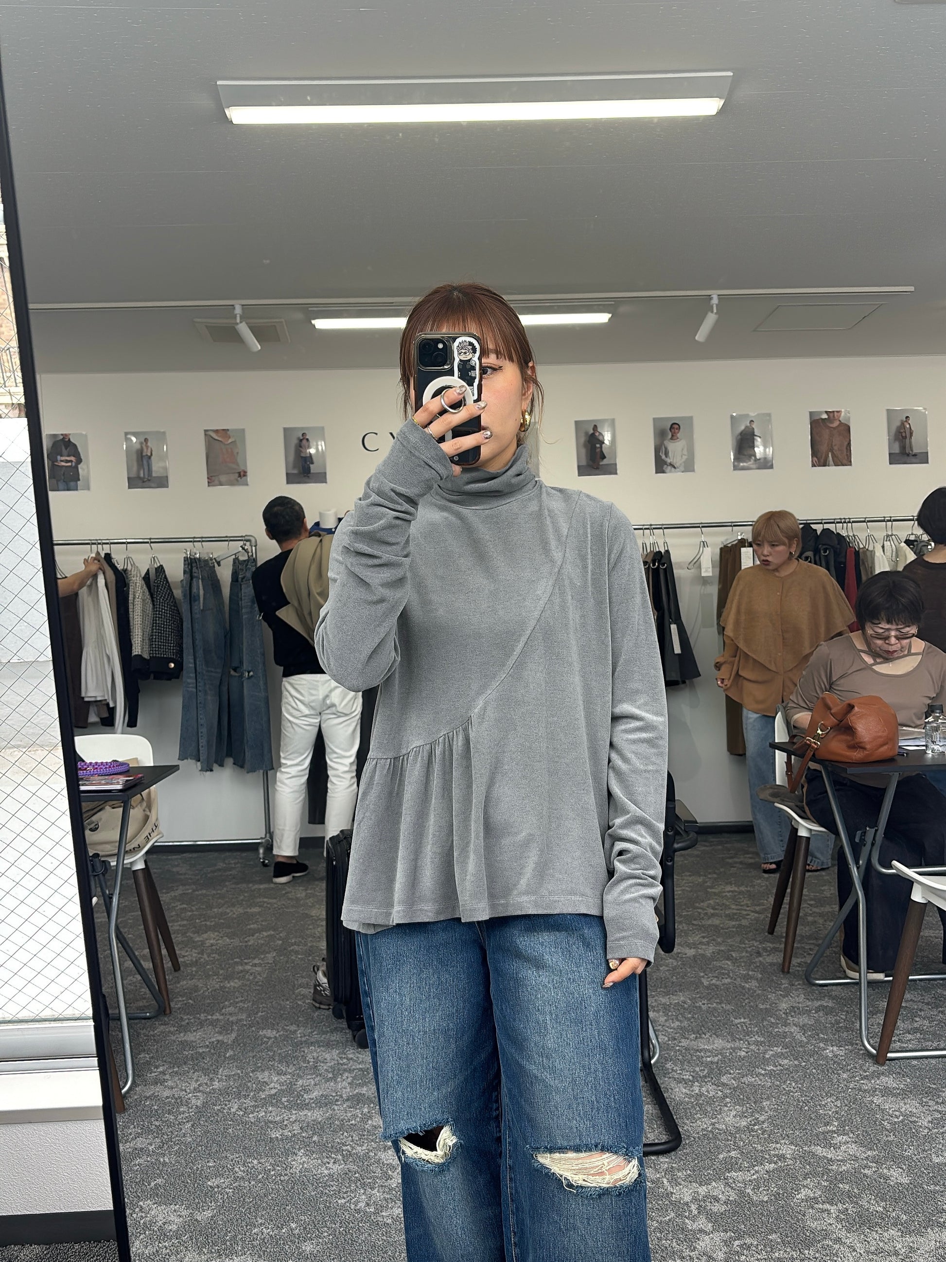 【予約⚡︎販売】アシメギャザーワームタートル／604506／CYAN tokyo／2026 AW#1