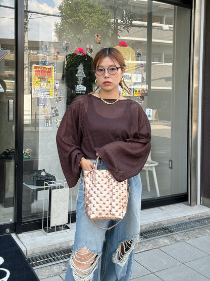 スタッズエンボスバッグ／イタリア・フィレンチェのレザーバッグ