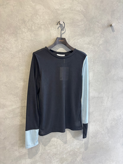 バイカラーインナーニット／LHELBIE