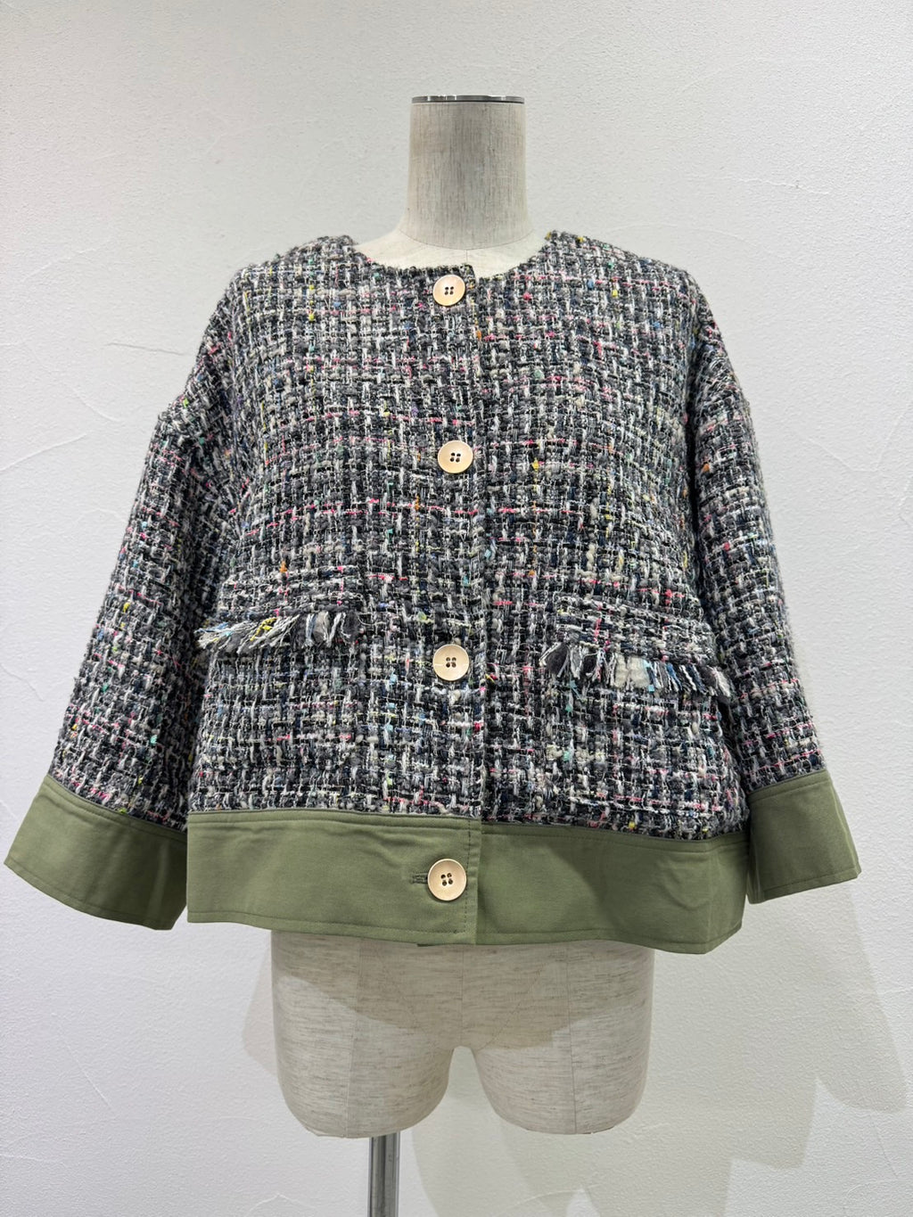 【予約⚡︎販売】ハーフスリーブ MIXツイードJK／604483／CYAN tokyo／2026 AW#1
