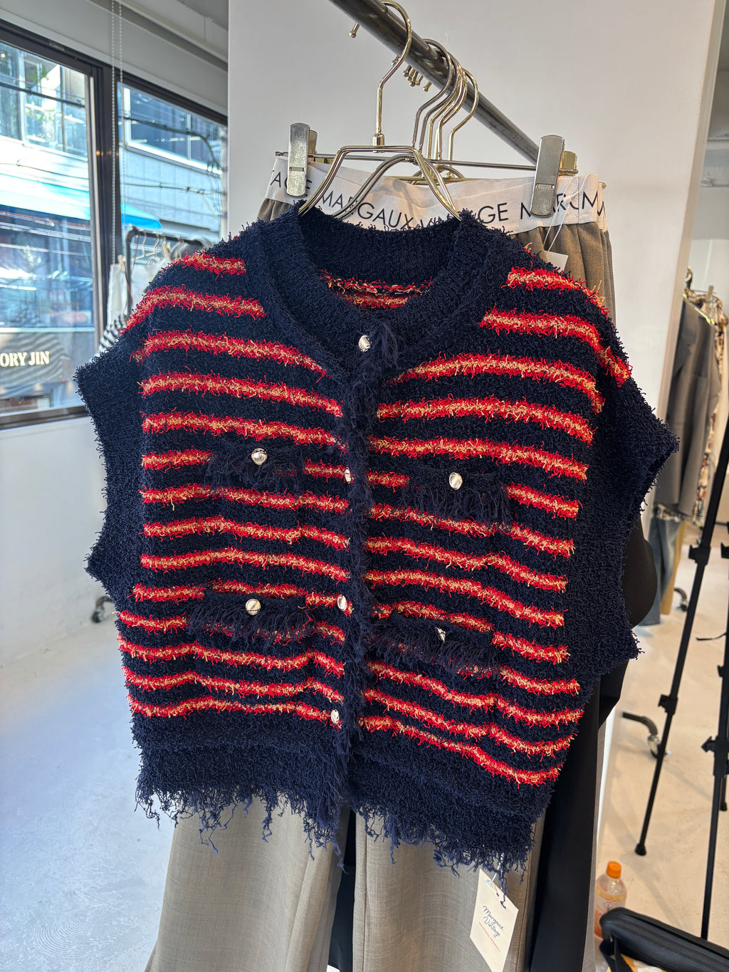【予約⚡︎販売】ボーダーシャネルニットベスト／MG KN - 27021 - S／MARGAUX VINTAGE／2027 PRE SPRING COLLECTION