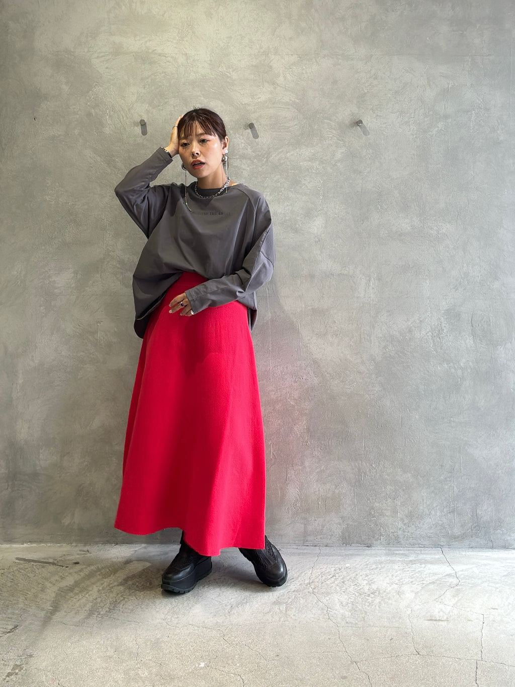 2way（ビル＆ロゴ）プリントカットソー／Dignite collier