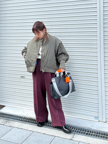 ナイロンツイルポンチョライクMA-1／trois