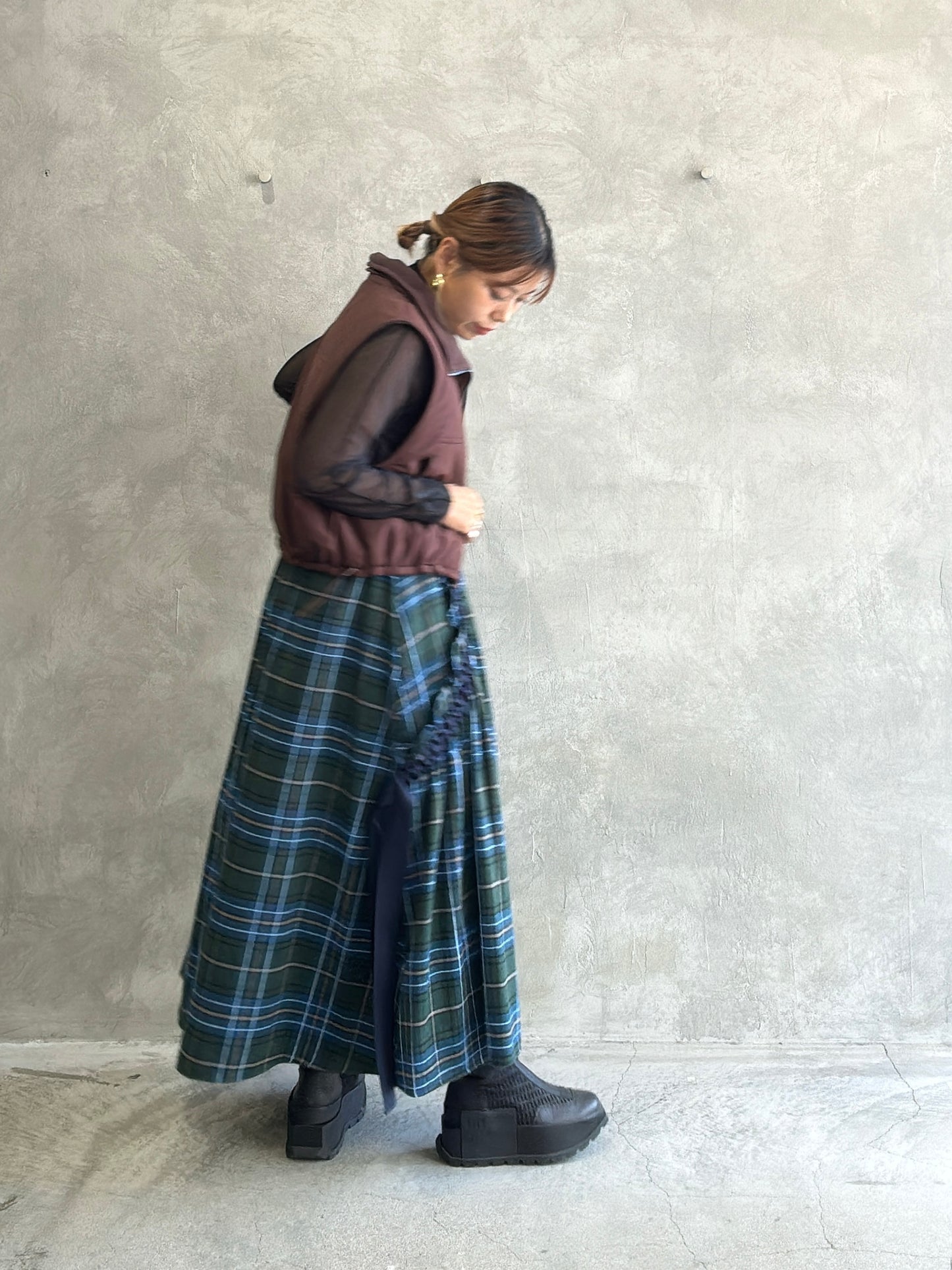 リバーシブルナイロンフリースベスト／Anna Kerry