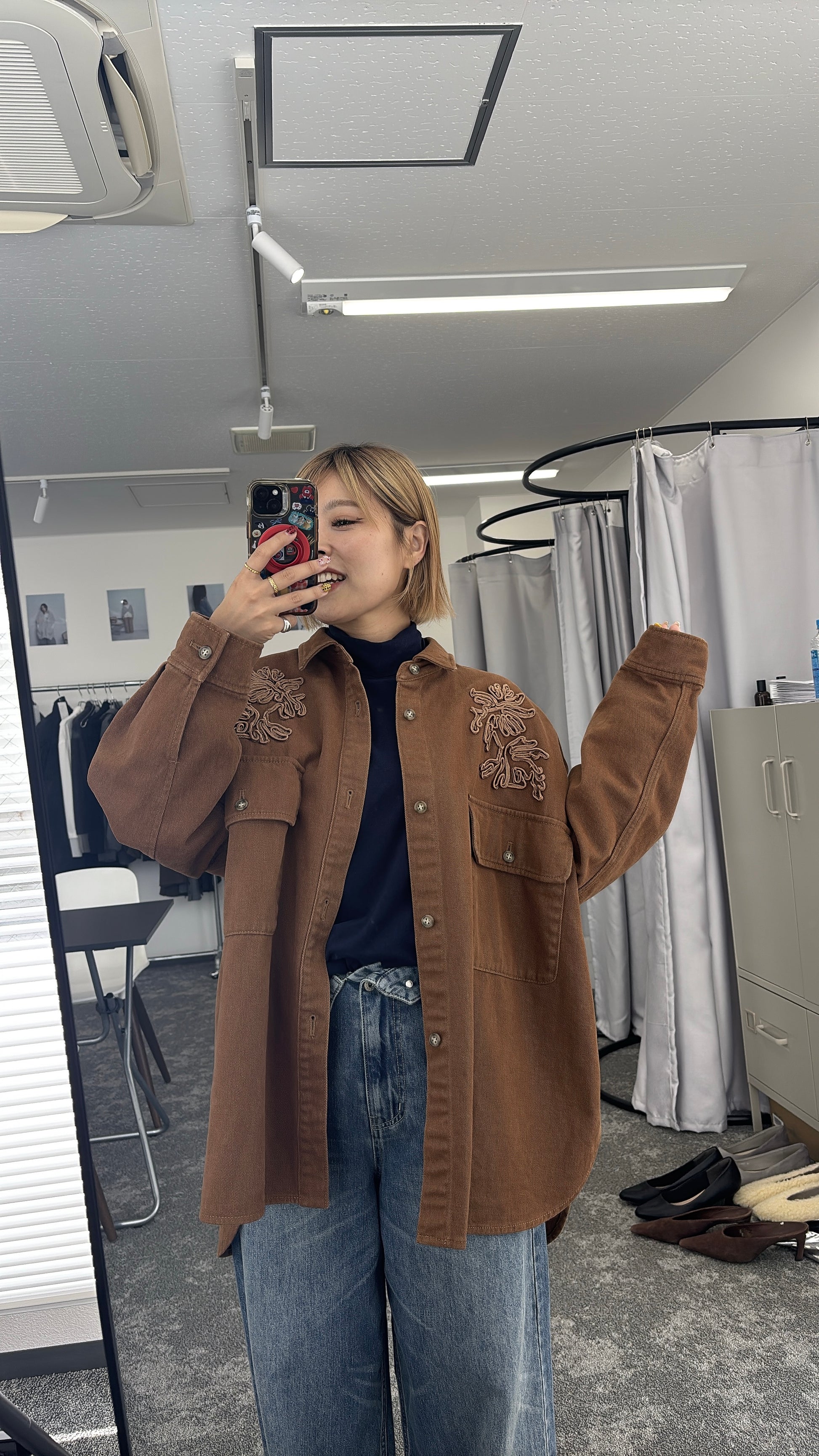 【予約⚡︎販売】刺繍オーバーシャツブルゾン／607532／CYAN tokyo／2026 AW#2