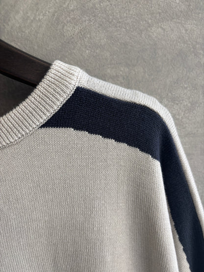 配色ドルマンニット