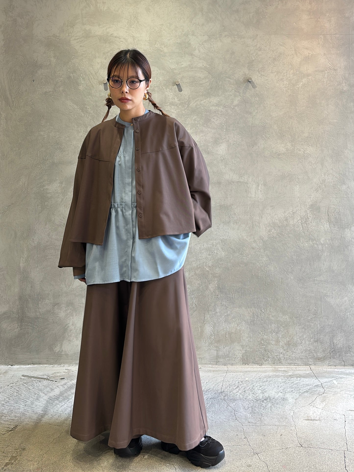 ラウンドヨークガウチョパンツ／CYAN tokyo