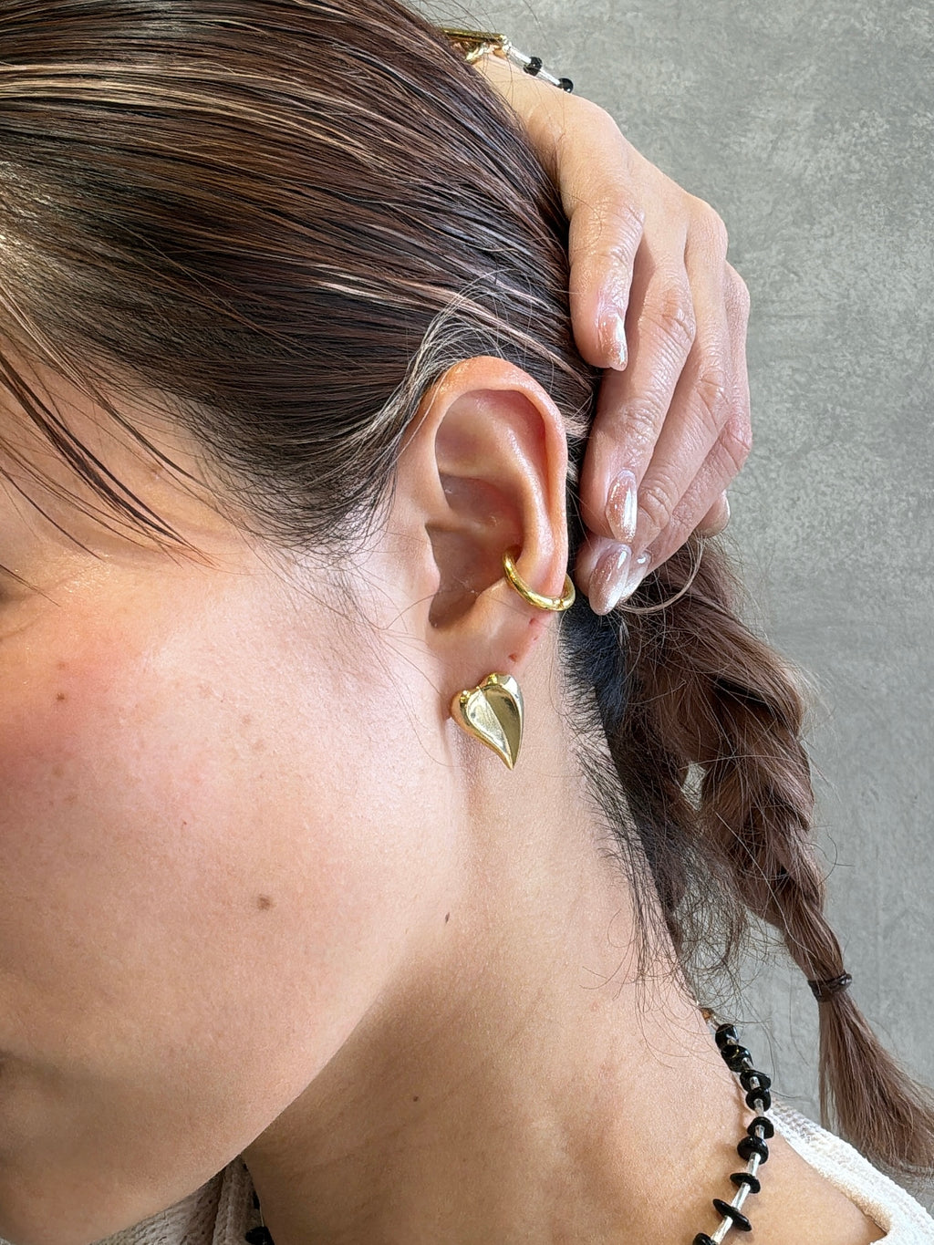 【予約販売】ソリッドハートピアス