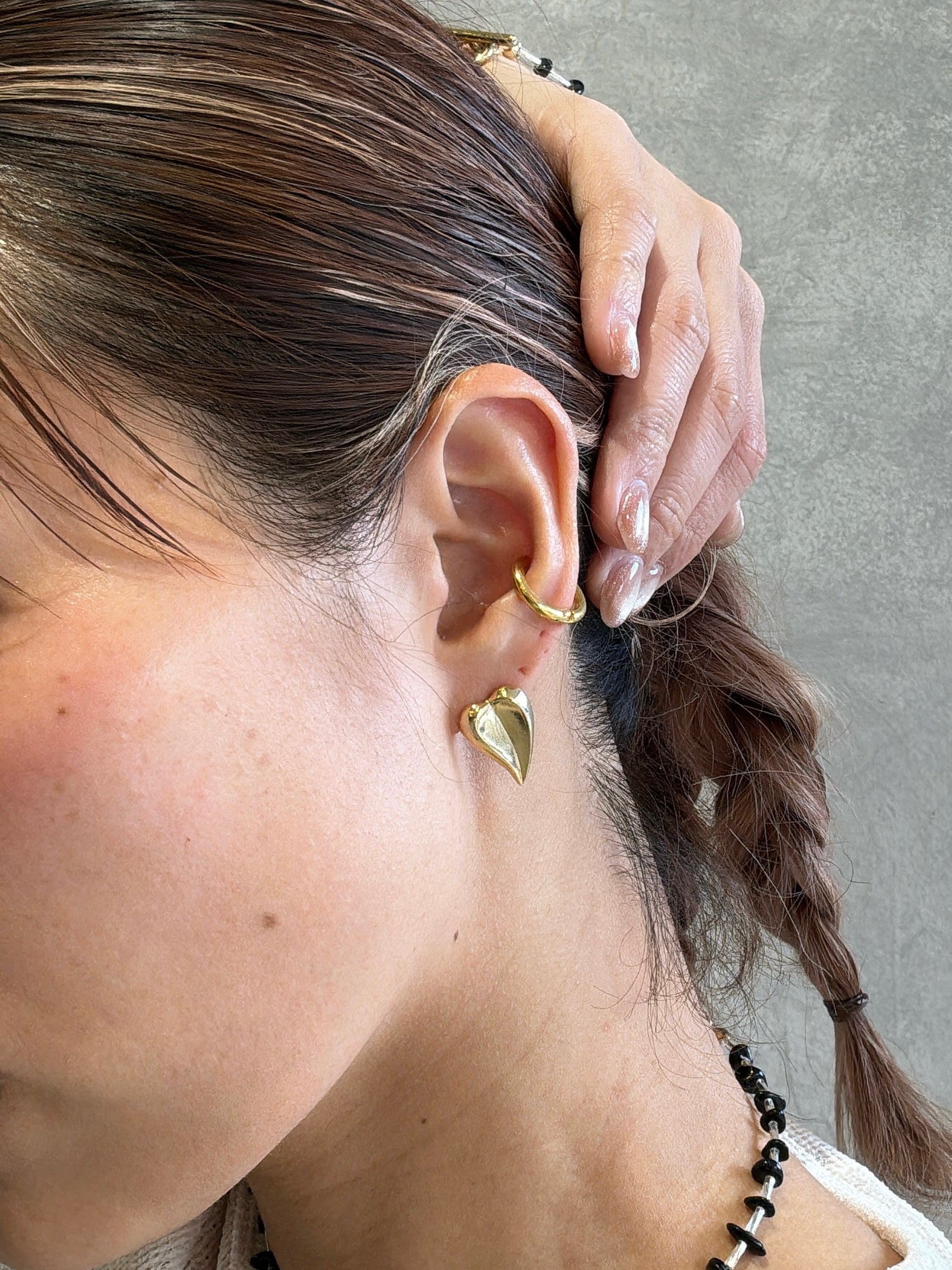 【予約販売】ソリッドハートピアス