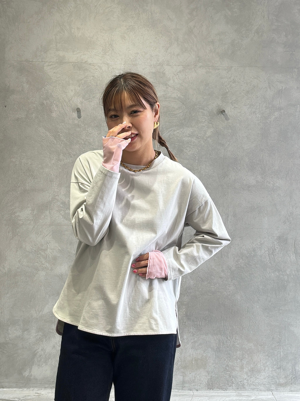 シアードッキング無地ロンT