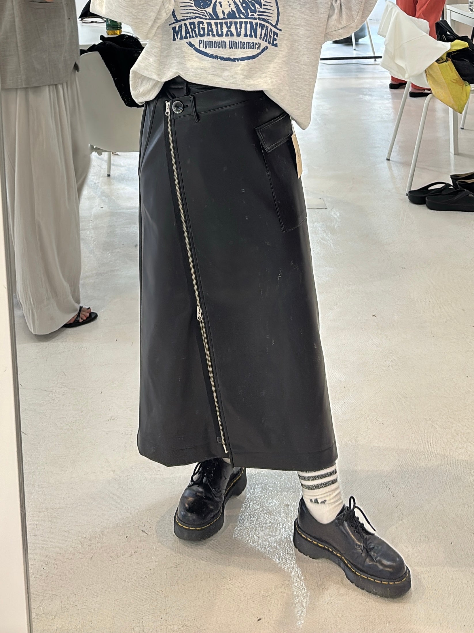 【予約⚡︎販売】レザーラップスカート／MG SK-26135-A／MARGAUX VINTAGE／2026 AW＃2