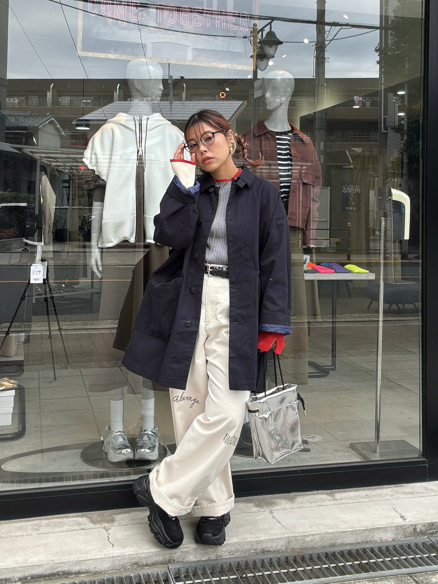 【再入荷】3カラー配色リブニット／LHELBIE