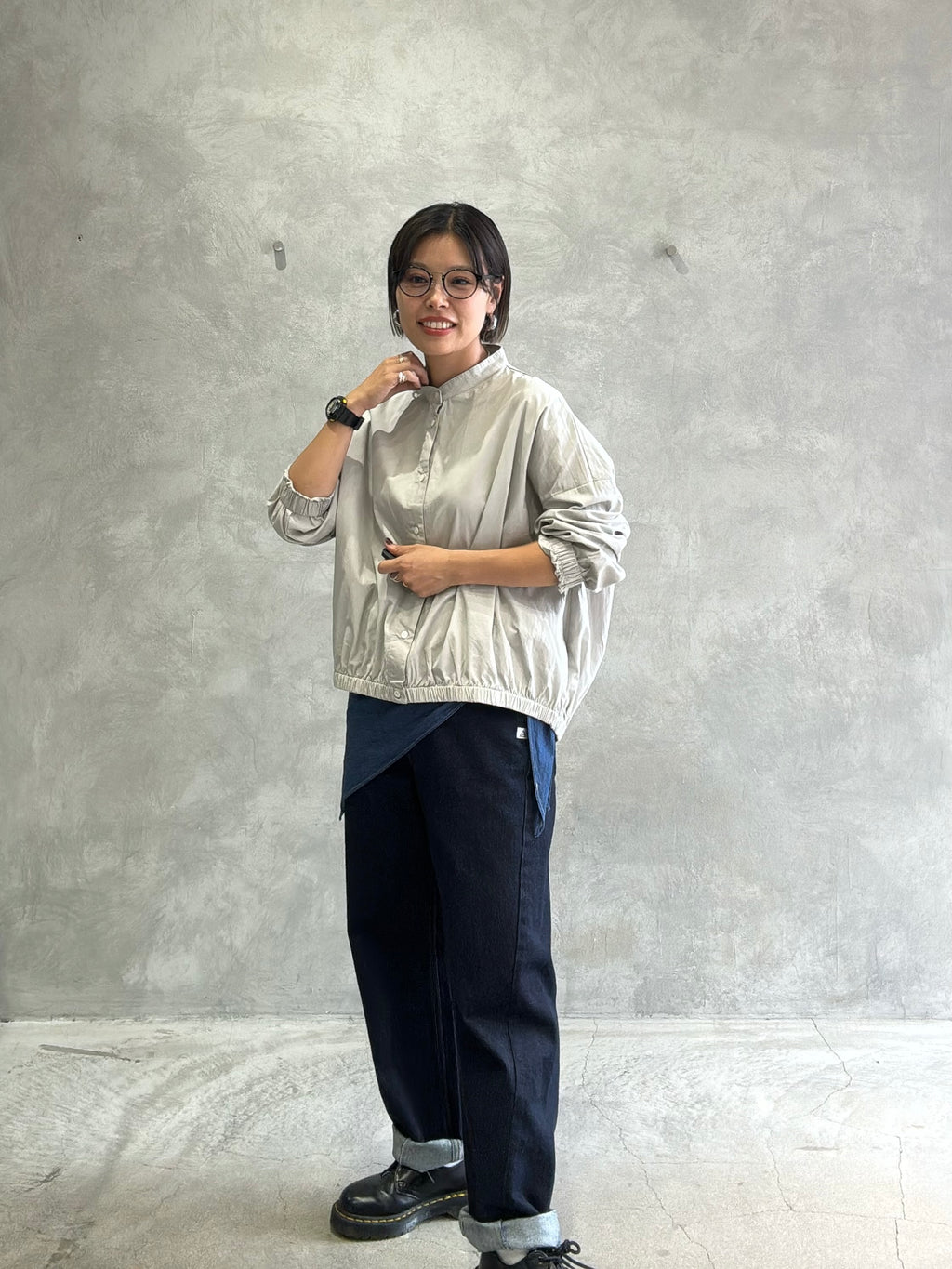 【予約販売】裾ギャザーシャツ／le vent souffle