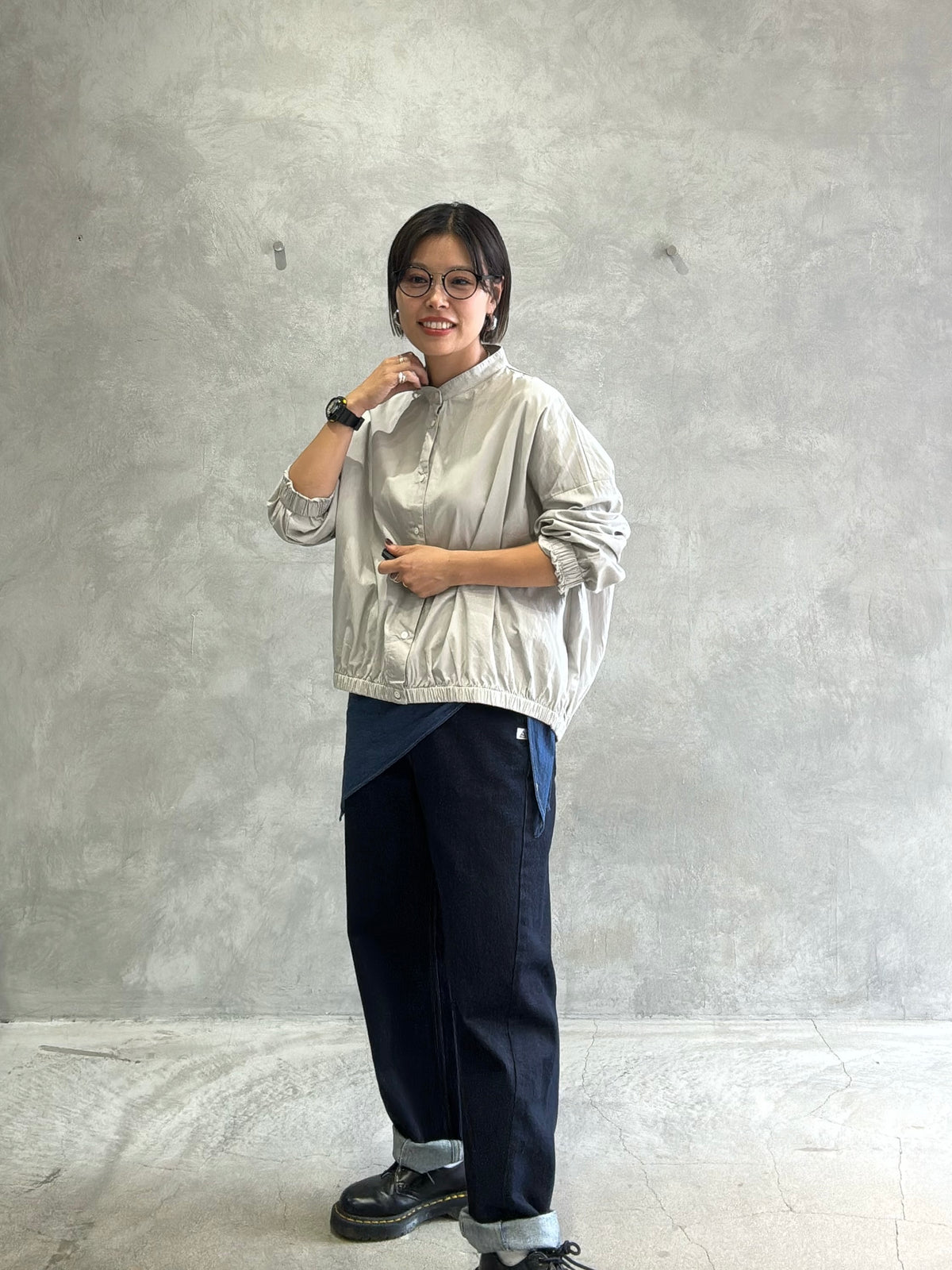 【予約販売】裾ギャザーシャツ／le vent souffle