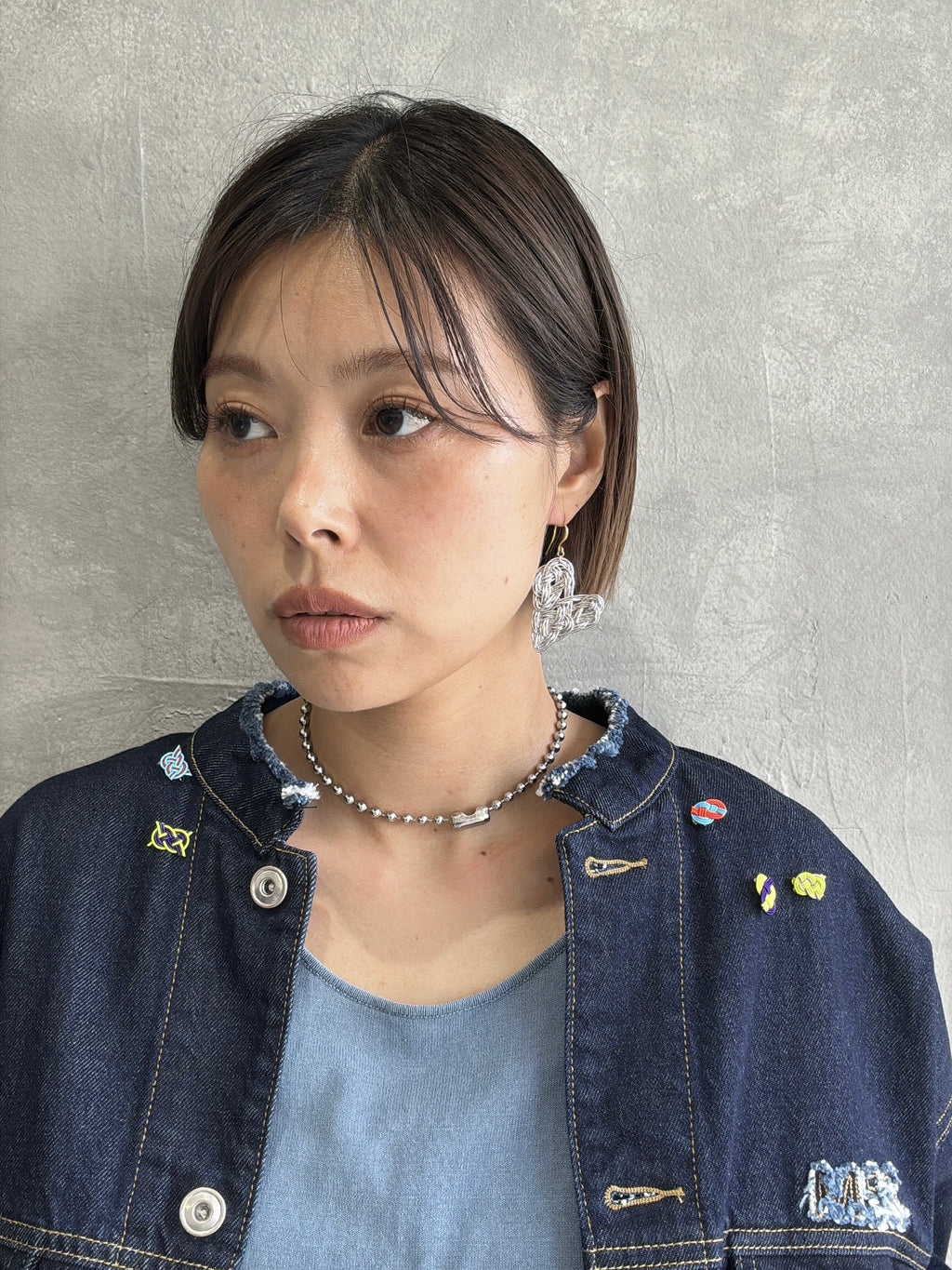 ５ミリボールチェーンチョーカー＆ブレスレットセット【ステンレス】／the Nines basic