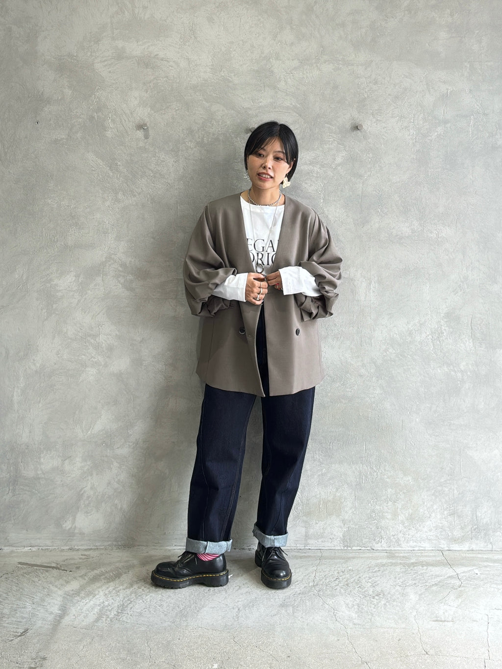 ロゴプリントロンT／Anna Kerry