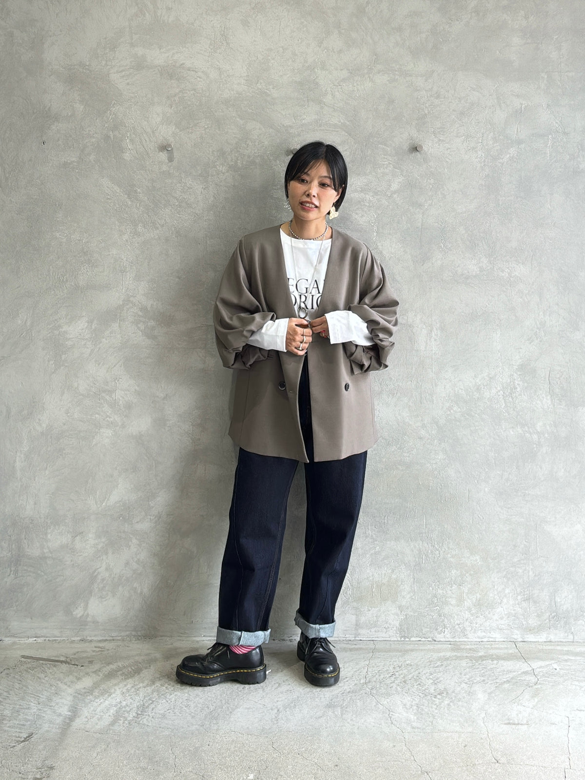 ロゴプリントロンT／Anna Kerry