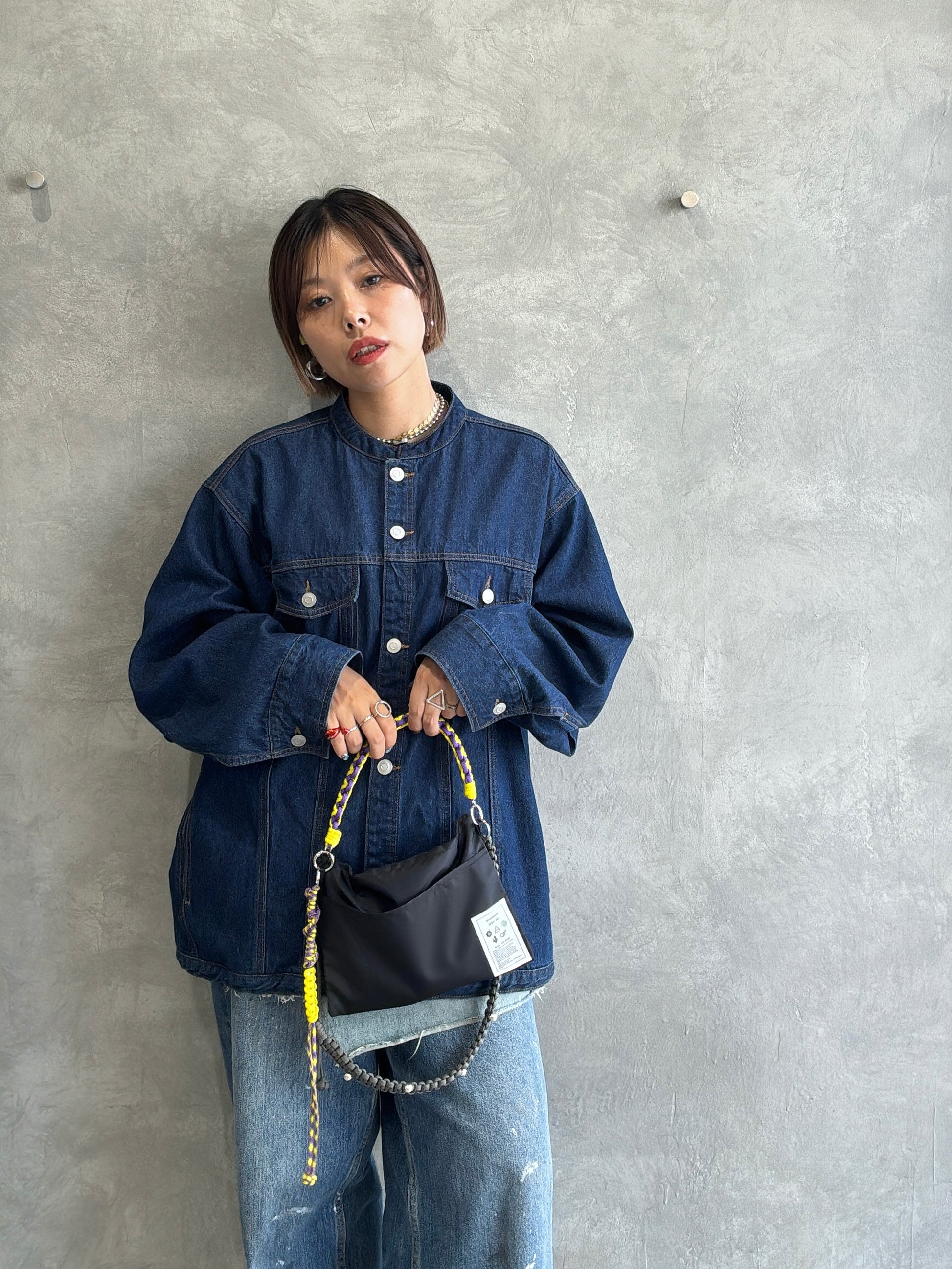 ⭐︎コラボ【予約販売】Rétro PURPLE／レトロパープル（パープル×イエロー）2way仕様スマホショルダー／ホイップウェーブ＆パール／受注生産