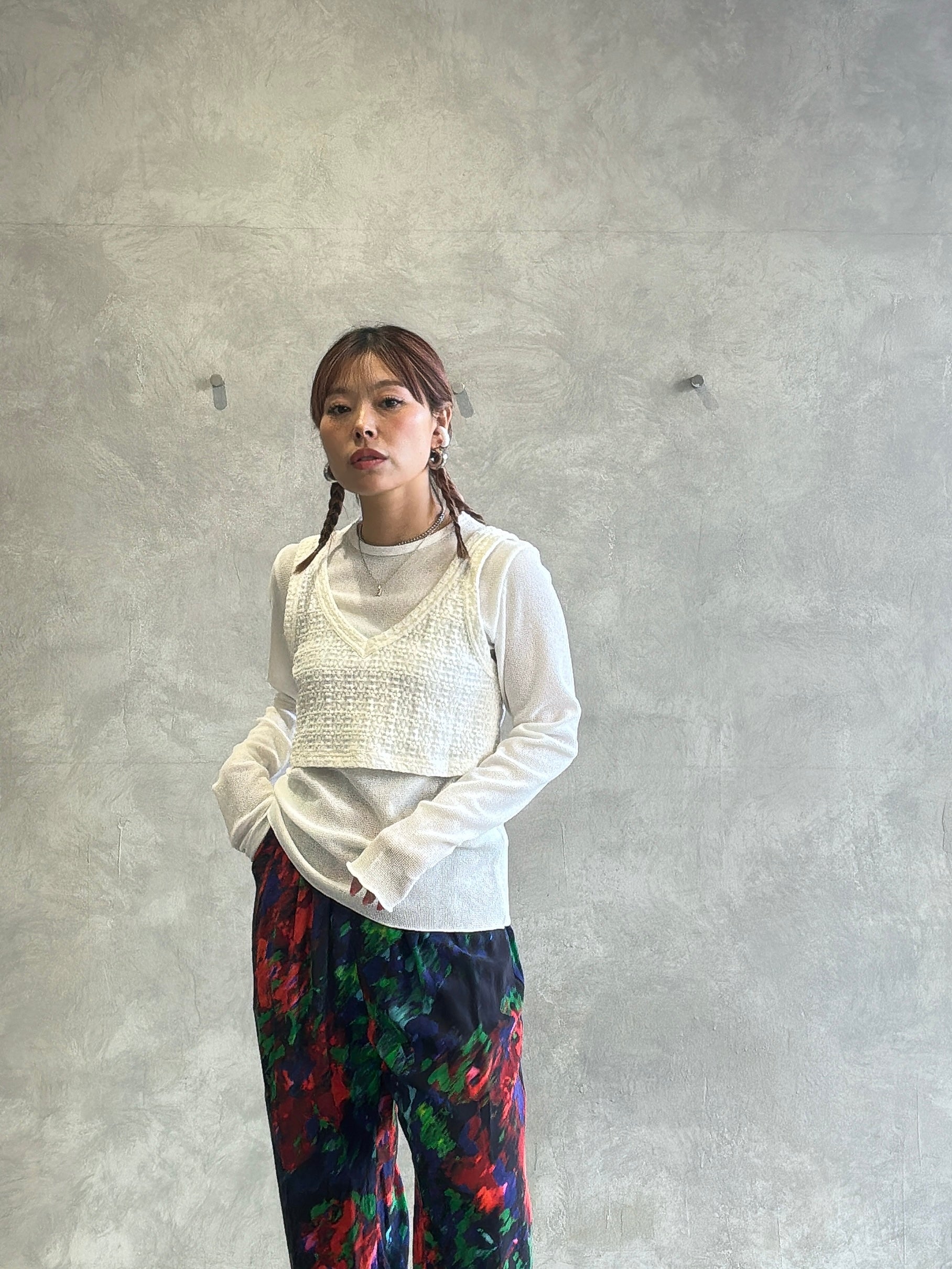 ショート丈キャミソール／8611001／LE MÉLANGE