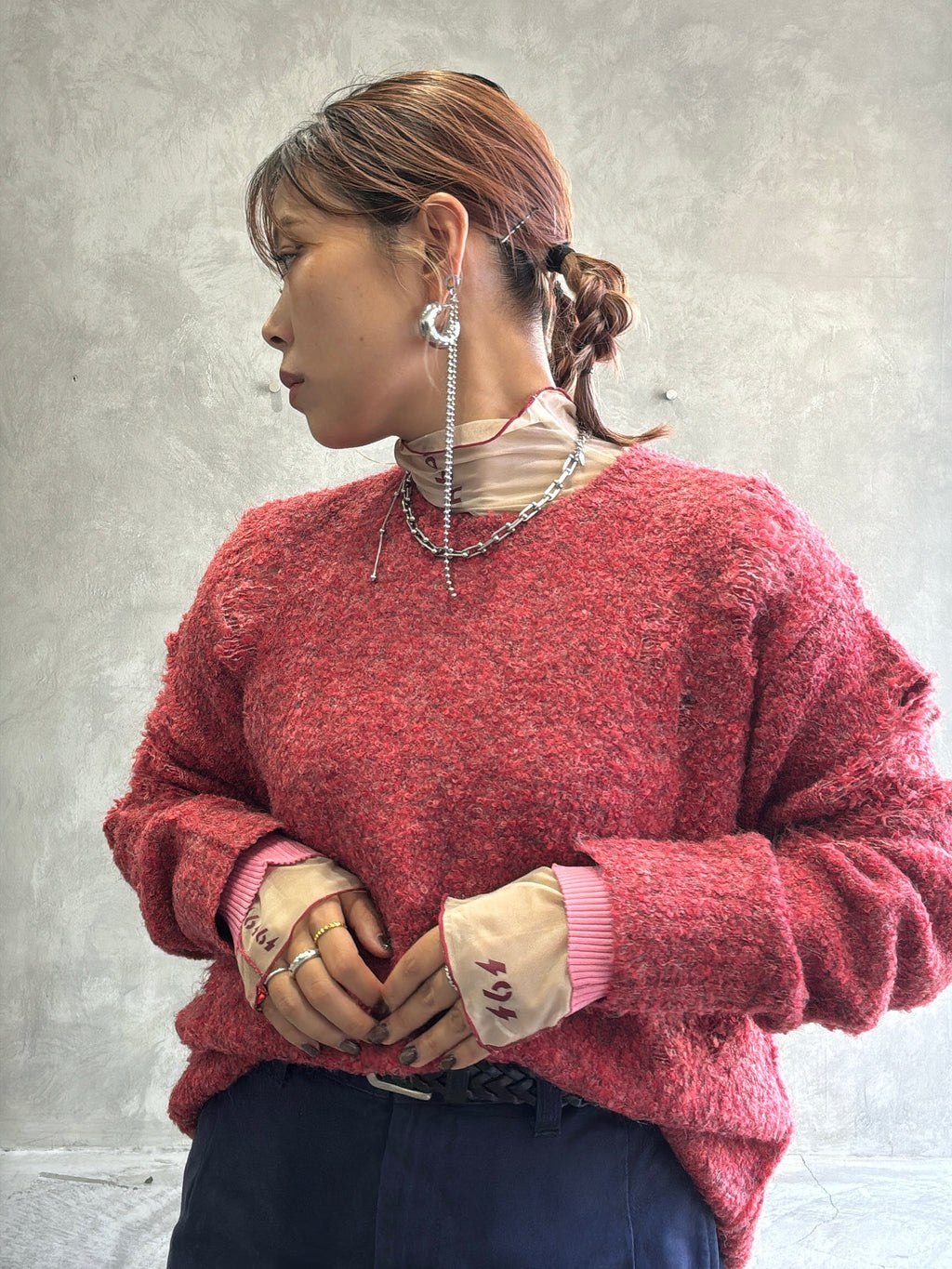 ループヤーンダメージニット／HCAE