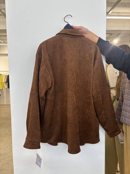 受付終了【予約販売】ECOスウェードシャツジャケット／8613801／LE MÉLANGE