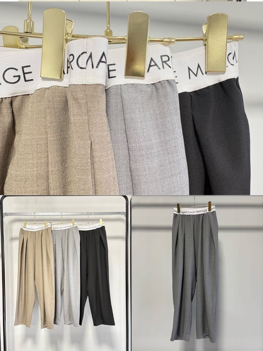【予約⚡︎販売】ウエストロゴタックパンツ／MG PT - 27003 - S／MARGAUX VINTAGE／2027 PRE SPRING COLLECTION
