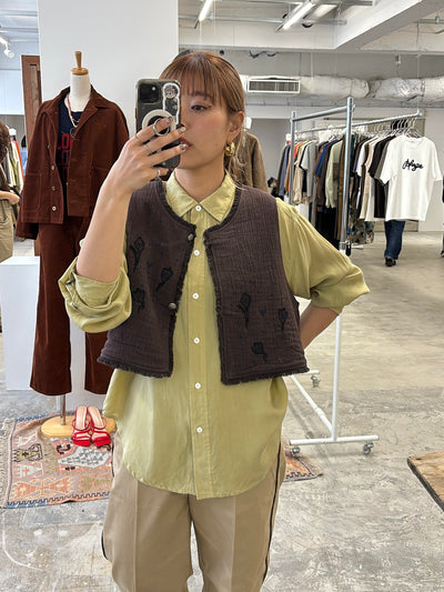 受付終了【予約⚡︎販売】ジャガードVネックベスト／#8642701／LE MÉLANGE／2026 AW #1