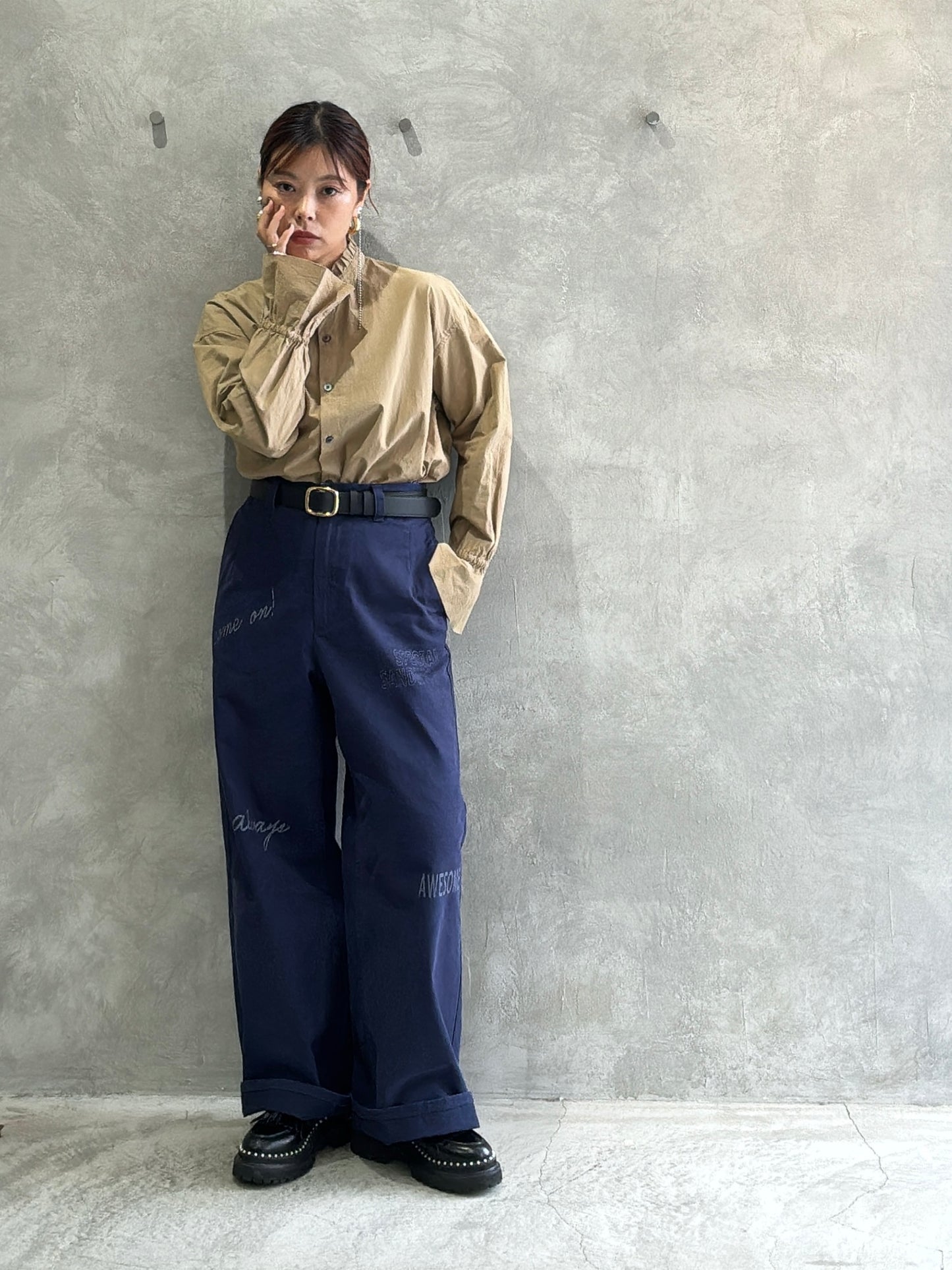 【再入荷】プリントチノパン／LE MÉLANGE