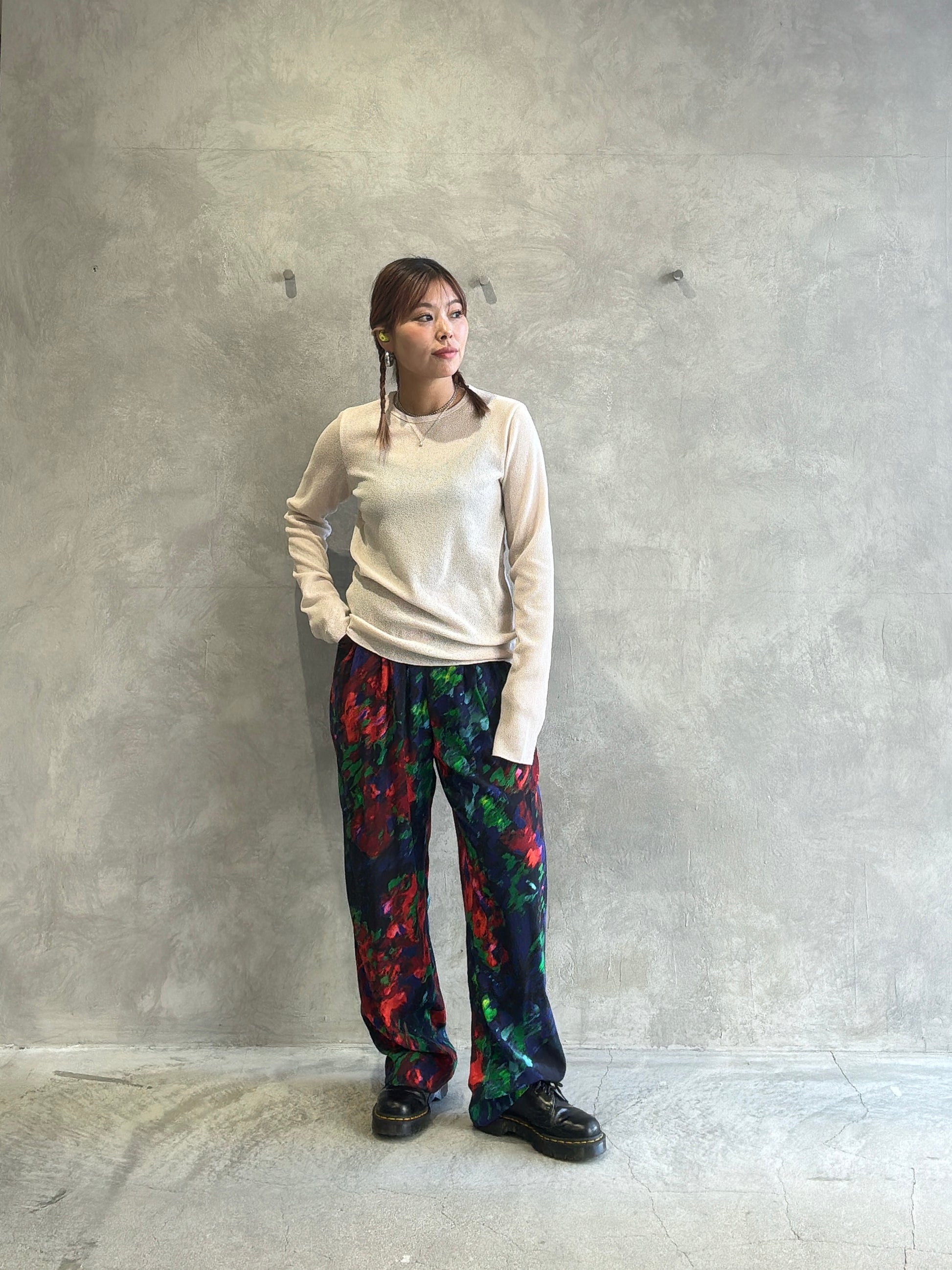 プリントイージーパンツ／8613504／LE MÉLANGE