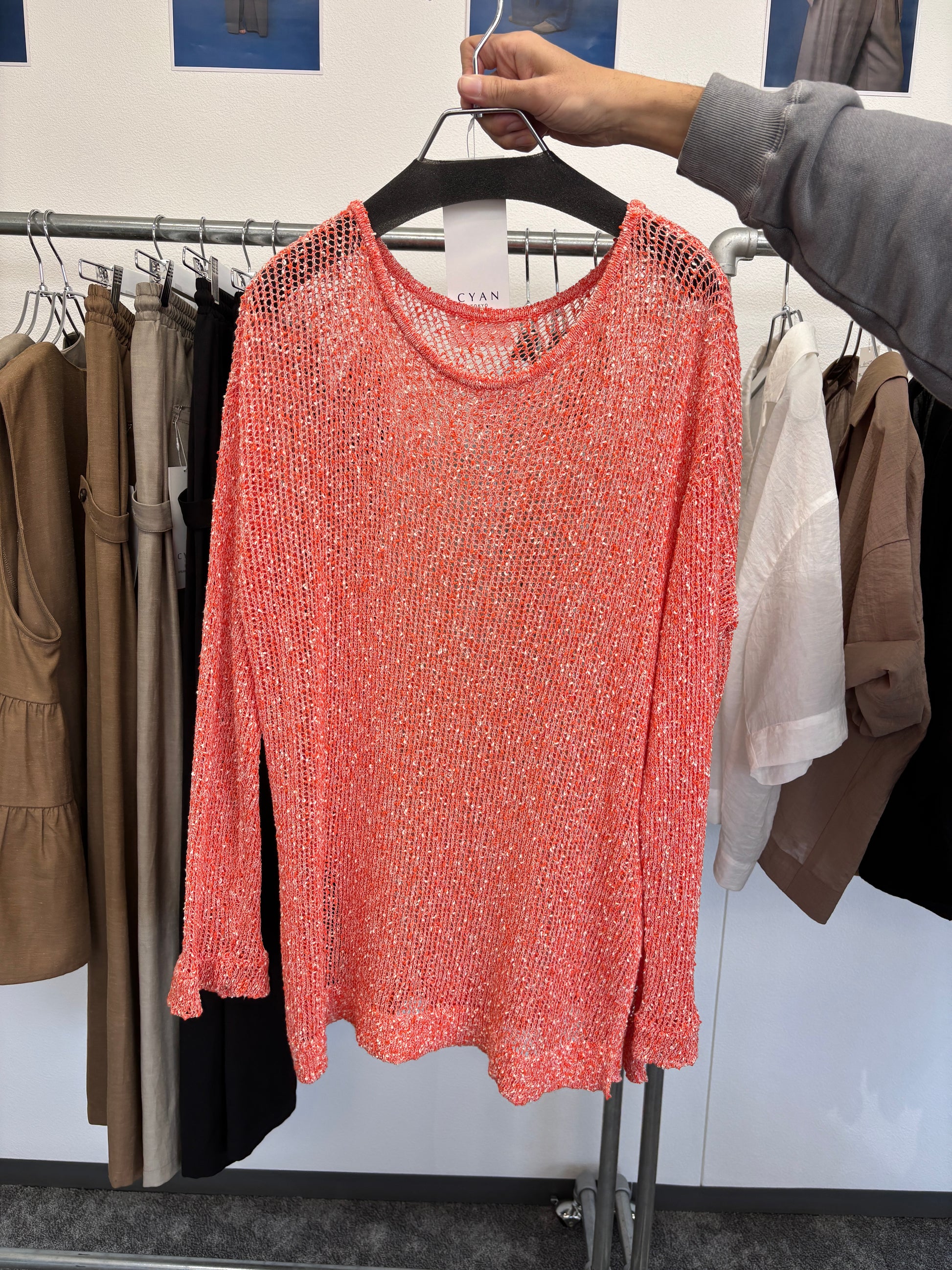 【予約販売】ネップメッシュニットTOPS／601461／CYAN tokyo／2026 SS#2