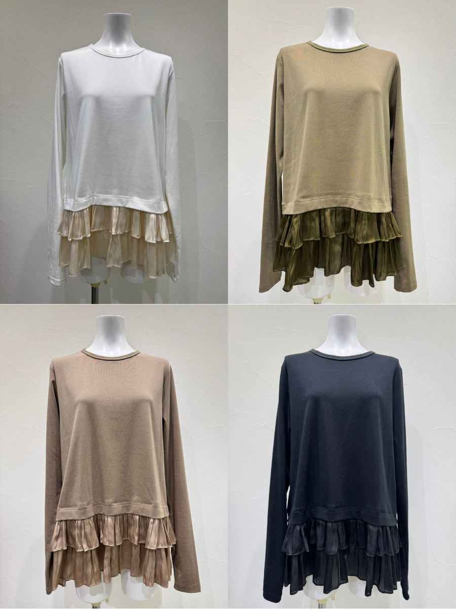 【予約⚡︎販売】レイヤーギャザーヘムTOPS／607523／CYAN tokyo／2026 AW#2