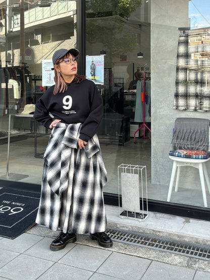 【再入荷】ボンディング「9」刺繍パーカー／Dignite collier